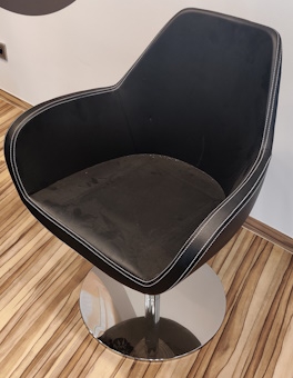 Krzesło konferencyjne FAN czarna skóra