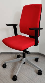 Fotel obrotowy ProfiM Raya tapicera czerwona
