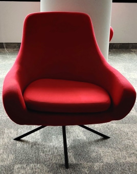 Fotel tapicerowany SoftLine Noomi czerwony