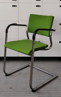 Krzesło ProfiM KALA zielone, płoza chrom