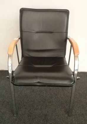 Krzesło konferencyjne skóra czarne NS - zdjęcie główneKrzesło konferencyjne skóra czarne NS - zdjęcie główne