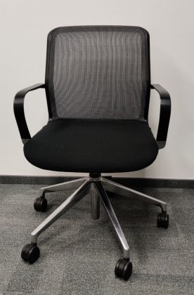 Krzesło konferencyjne BENE Filo czarne siatka chrom - zdjęcie główneKrzesło konferencyjne BENE Filo czarne siatka chrom - zdjęcie główne