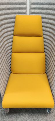 Fotel akustyczny NOTI  wysoki szary żółty - zdjęcie główneFotel akustyczny NOTI  wysoki szary żółty - zdjęcie główne