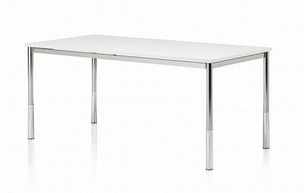 Biurko Pinta białe, szare brzegi 140x80, chrom - zdjęcie główneBiurko Pinta białe, szare brzegi 140x80, chrom - zdjęcie główne
