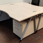 Biurko K&N 160x80 brzoza, noga A