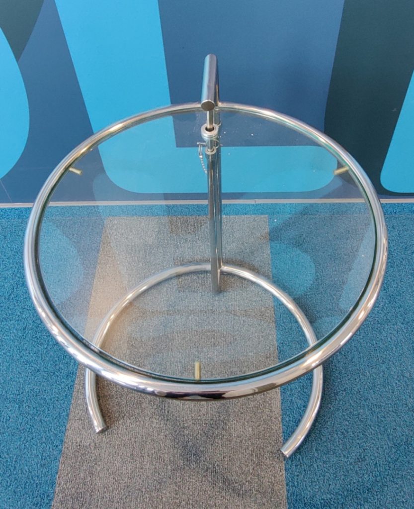 Stolik kawowy szkło chrom śr. 52 cm, wys. 56 cm ClassiCon