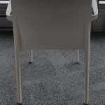Krzesło konferencyjne Pedrali Volt białe szare tapicerowane siedzisko