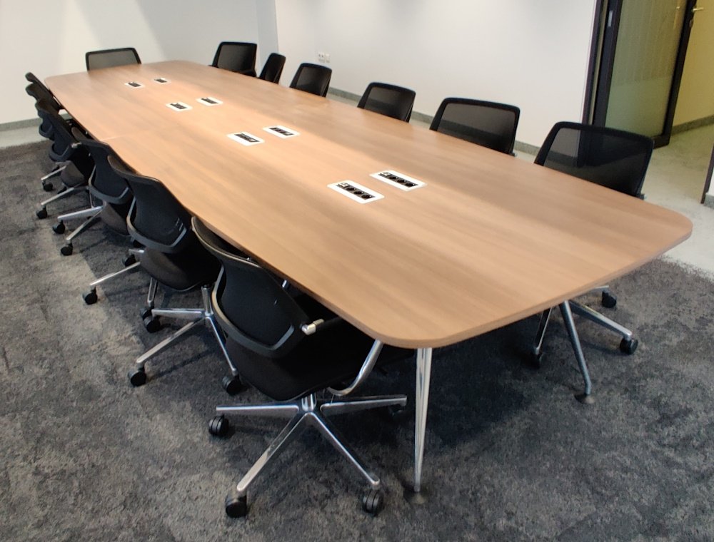 Stół konferencyjny VITRA MEDAMORPH 500x140 orzech mediaport