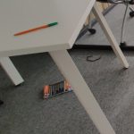 Stół 70x70 biały noga prostokątna