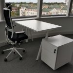 Biurko BALMA białe 120x80 z elektryką