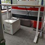 Biurko elektryczne FURNIKO 160x80(76) dąb bielony LINAK