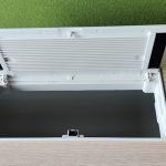 Bench Actiu 2 os. 140x80x+ścianka dąb bielony noga biała mediabox