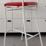 Hocker RETRO PRL biało-czerwony