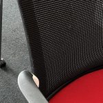 Krzesło konferencyjne STEELCASE Reply czerwone czarne BEZ kółek