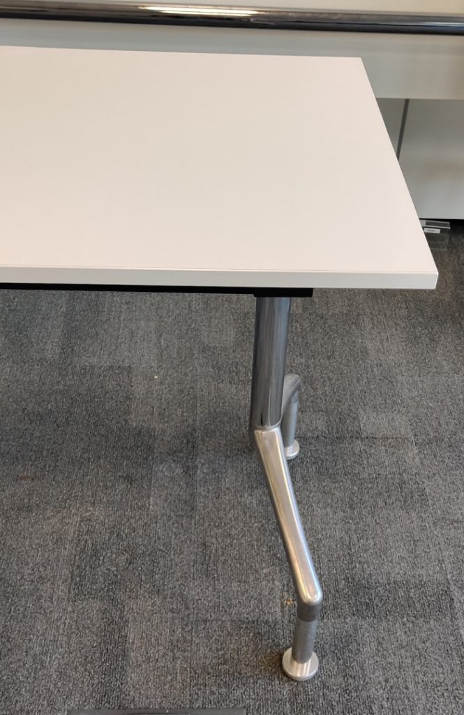 Stół mobilny BENE 160x60 biały noga
