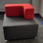 Siedzisko/sofa Steelcase B-Free 85x85 szaro-czerwone L