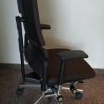 Fotel obrotowy Please tapicerka brąz zagłówek