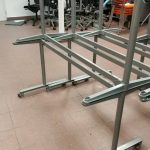 Stół mobilny STEELCASE 150x75 biały NOWY blat