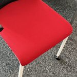 Krzesło konferencyjne STEELCASE Reply czerwone czarne BEZ kółek