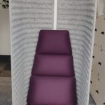 Fotel akustyczny NOTI  wysoki fioletowy