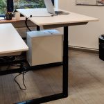 Bench 2-os elektryczny Vitra 160x80 biały konstrukcja czarna