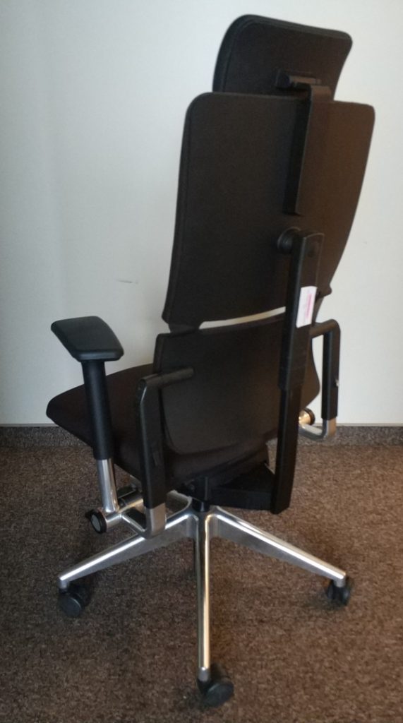Fotel obrotowy Please tapicerka brąz zagłówek