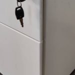 Kontener AQ biały 2 szuflady, cały metalowy, ładnie zaoblone krawędzie