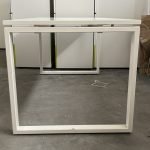 Biurko 160x80 Maro białe klapka biała noga O