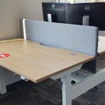 Bench 2-os. elektryczny FURNIKO 140x70(66) dąb bielony LINAK