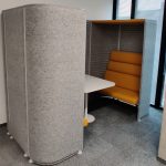 Sofa akustyczna 2-os. NOTI wysoka żółta