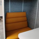Siedzisko sofa NOTI 2-os. wysokie szare żółte