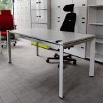 Biurko Steelcase Frame One 160x80 biała rama biały blat
