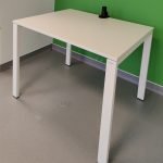 Biurko BENE 100x80 białe BEZ wysuwu