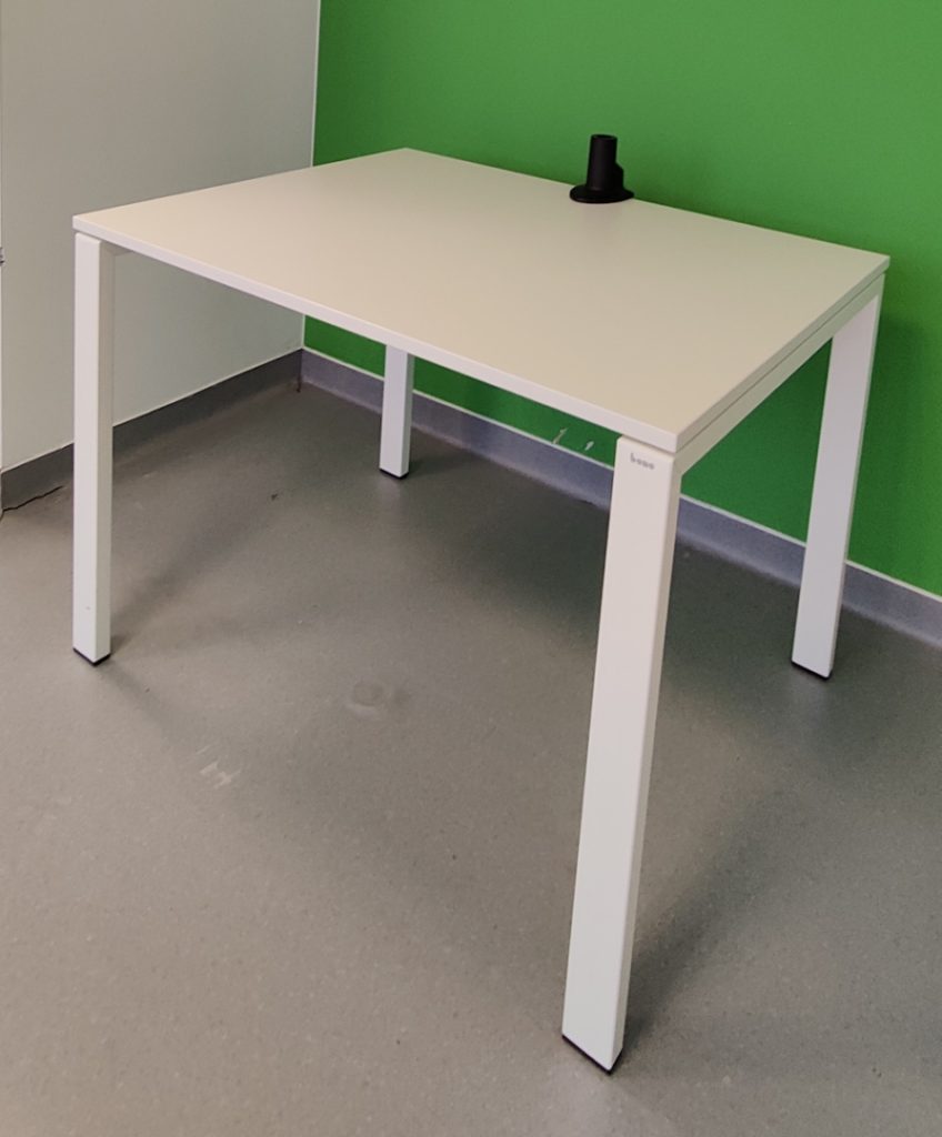 Biurko BENE 100x80 białe BEZ wysuwu