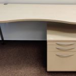 Biurko K&N 160x80 brzoza, noga A