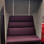 Sofa akustyczna 2 os. NOTI wysoka fioletowa