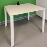 Biurko BENE 100x80 białe BEZ wysuwu
