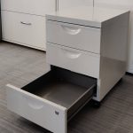 Kontener IKEA 3-szuflady metalowy biały