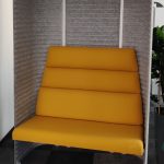 Siedzisko sofa NOTI 2-os. wysokie szare żółte