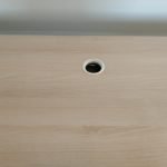 Biurko Mikomax 140x80 dąb nogi białe kat. B