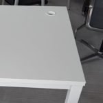 Biurko 120x80 białe (nogi i blat) noga I kwadrat
