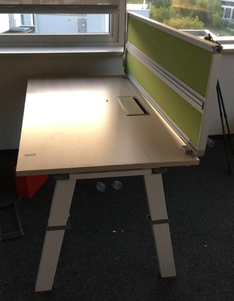 Ścianka biurkowa zielona 160 cm
