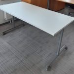 Stół mobilny STEELCASE 150x75 biały NOWY blat