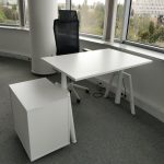 Biurko BALMA białe 120x80 z elektryką