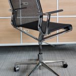 Krzesło konferencyjne ICF Stick Chair czarne chrom