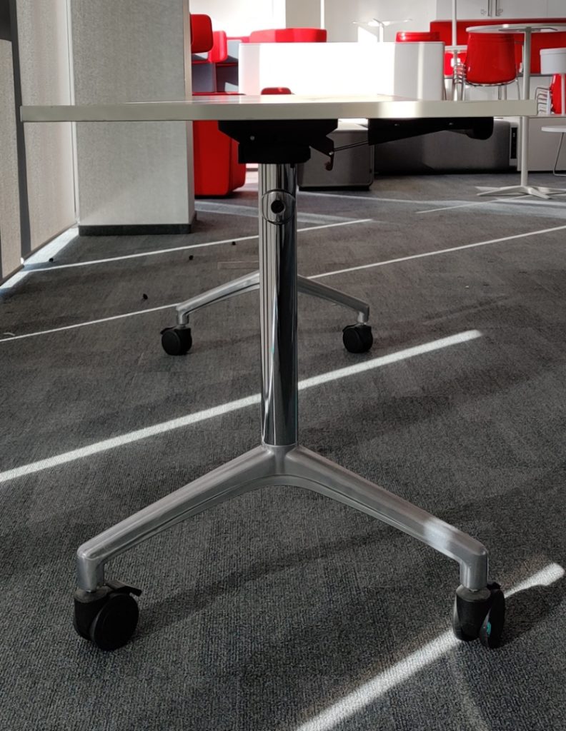 Stół mobilny BENE 160x60 biały kółka