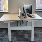 Bench 2-os. elektryczny FURNIKO 140x70(66) dąb bielony LINAK