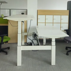 Bench 2 os. elektryczny Ahrend 140x70 biały