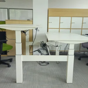 Bench 2 os. elektryczny Ahrend 140x70 biały