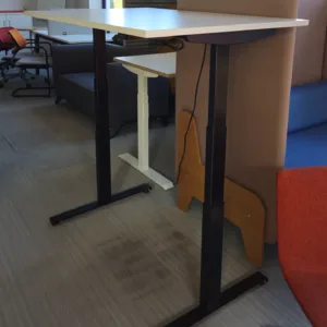Biurko elektryczne LINAK 120x80 białe konstrukcja czarna